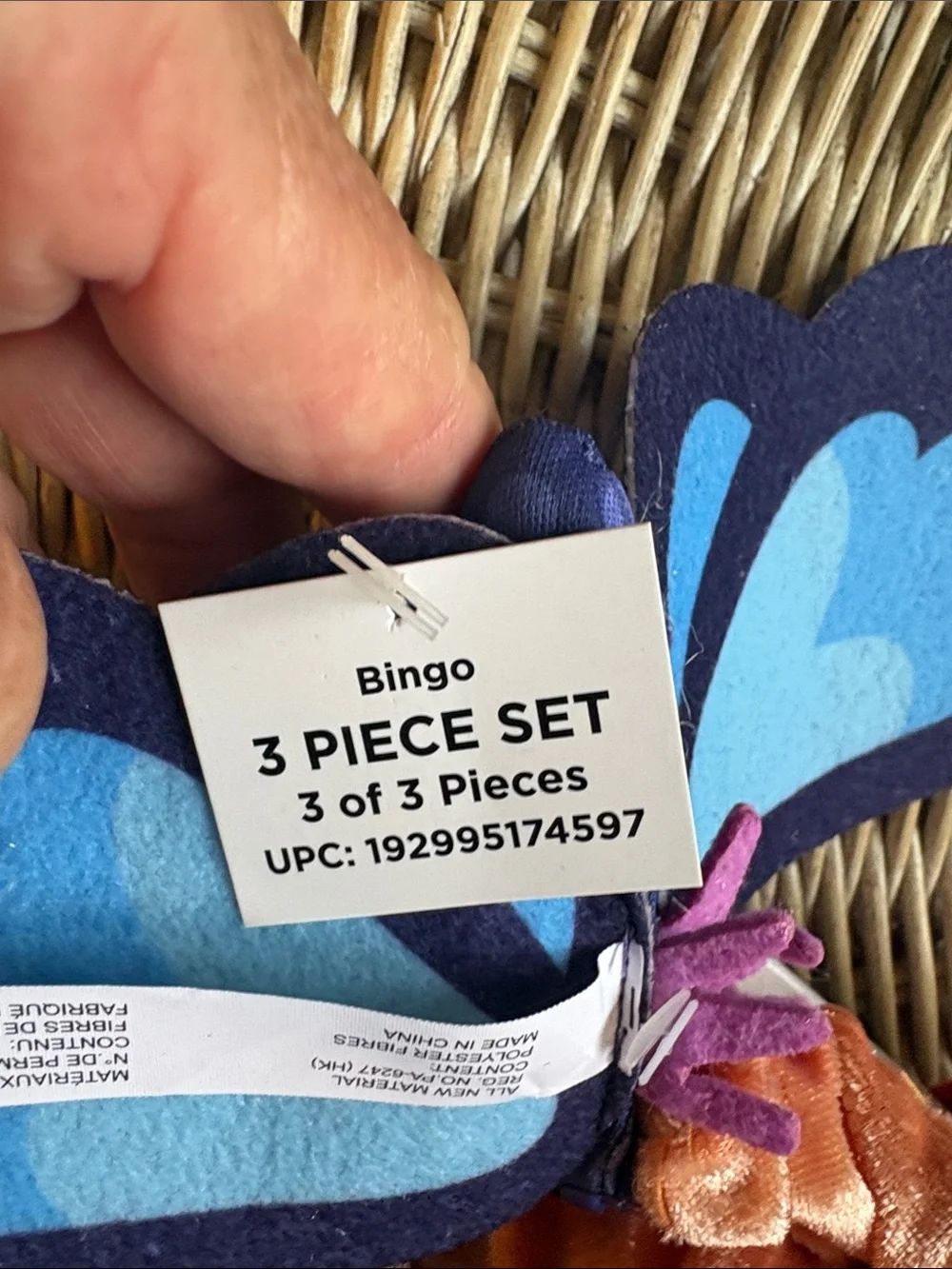 NWT Bluey Bingo with Flappy Butterfly Halloween Costume,  SZ:  3T-4T